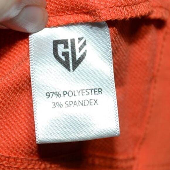 Graham Luxe Lightweight Performance Full Zip Golf Jacket Size XL Orange - Picture 7 of 9